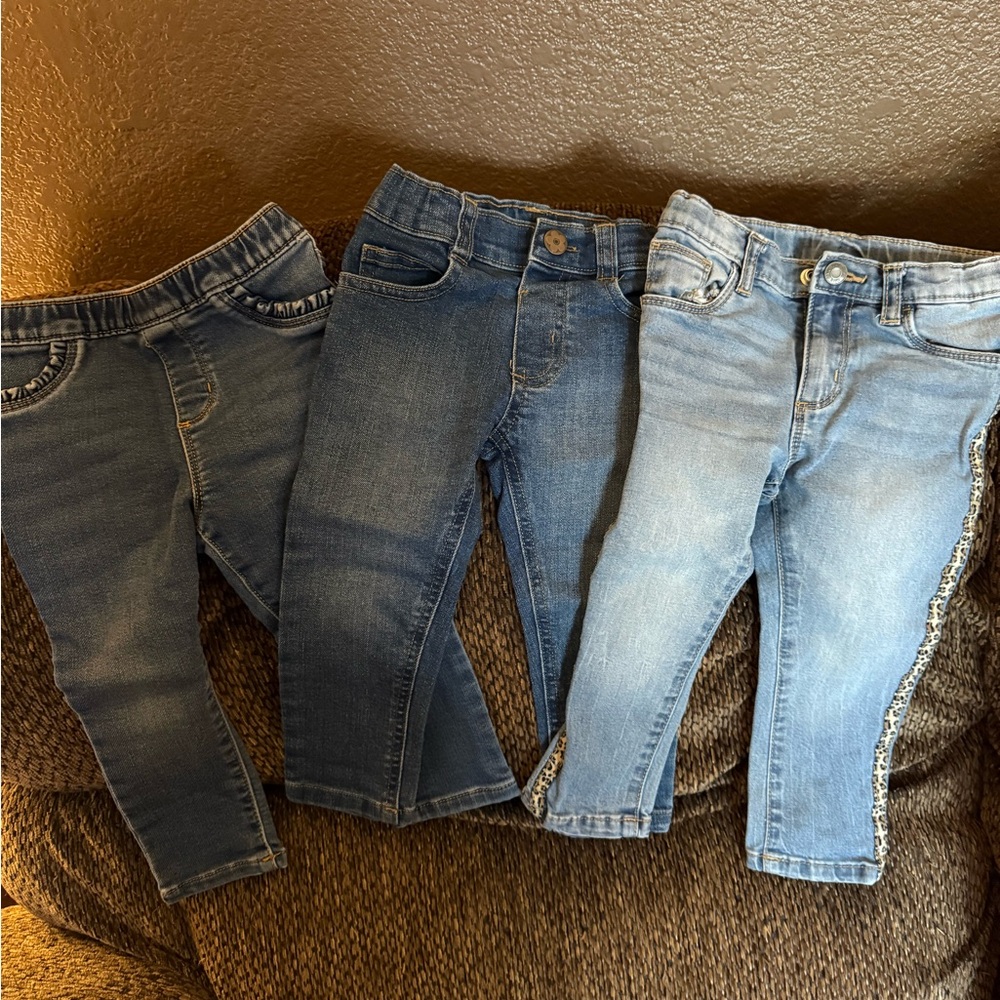 Set of 3 Blue Denim Jeans Garanimals & Okie Dokie